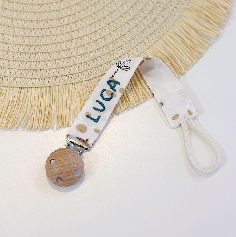 Chupetero personalizado de tela animales de áfrica